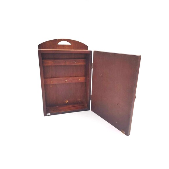 Cardinal Wooden Key Holder Box Wall Decor or Tabletop Rustic Cabin - Picture 3 of 10